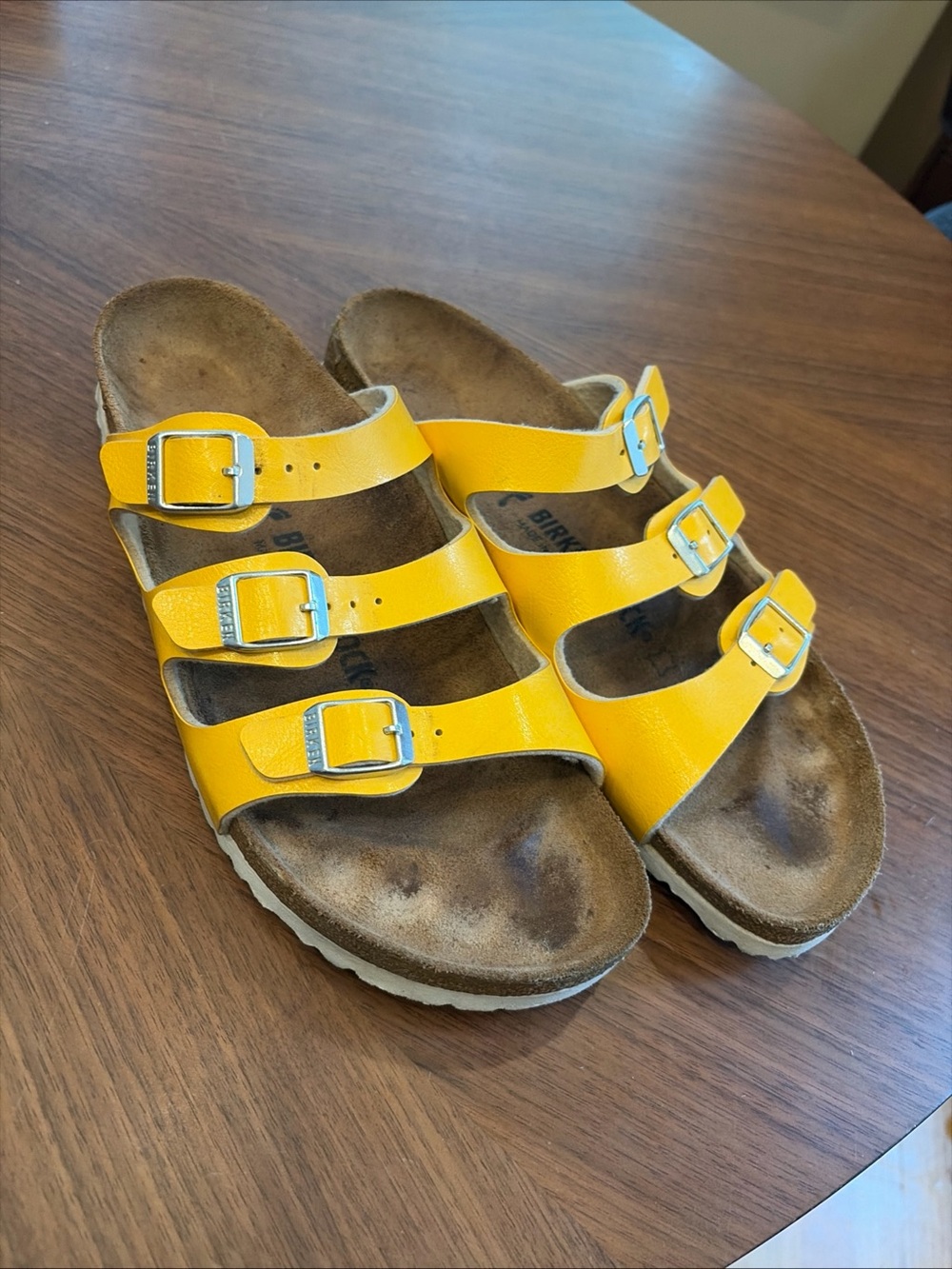 Birkenstock Florida Saffron Orange Birko Flor Sandals Womens 42 W11 M9 VGUC